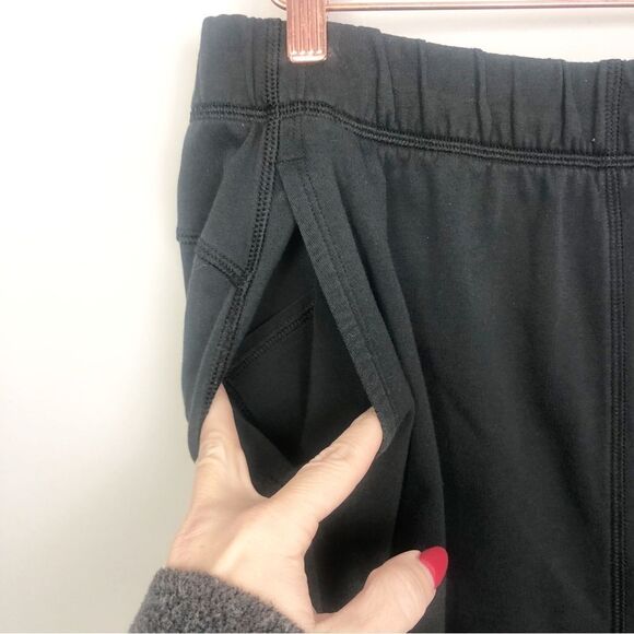 LULULEMON | LA Wide Leg Crop Pants Black With Red Logo Women’s Size 10 - Picture 5 of 12